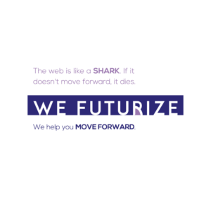 The web is like a shark if it doesn't move forward it dies. We help you move forward. | Diseño de Logo por nicholash