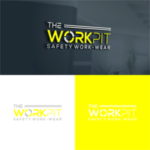 The WorkPit    (as the main logo) then underneath in smaller text the words:Safety Work-Wear  | Logo Design by tejo