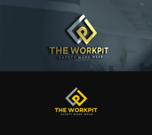 The WorkPit    (as the main logo) then underneath in smaller text the words:Safety Work-Wear  | Logo Design by Mono.co