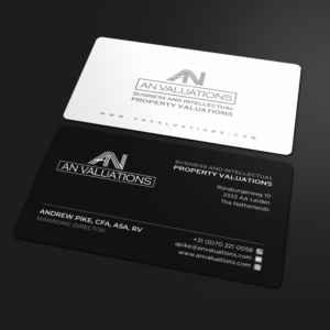 AN Valuations BV business cards (a financial services company) | Design de Carte de Visite par Sandaruwan