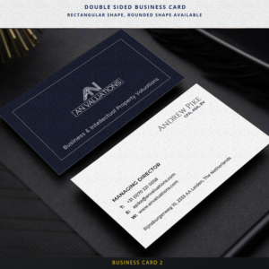 AN Valuations BV business cards (a financial services company) | Design de Carte de Visite par Expert Designer