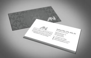 AN Valuations BV business cards (a financial services company) | Visitenkarten-Design von chandrayaan.creative