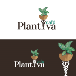 Plantiva café | Logo Design by FourtuneDesign