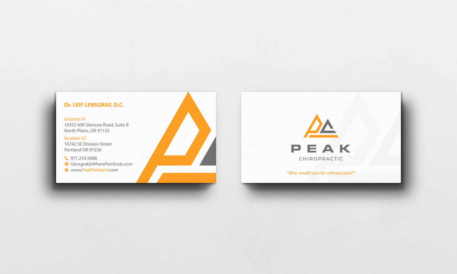 Business Card Design by teddie80 for Peak Chiropractic | Design #22443882