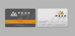 Design de Carte de Visite par INDIAN_Ashok pour Peak Chiropractic | Design : #22394695