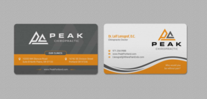 Design de Carte de Visite par INDIAN_Ashok pour Peak Chiropractic | Design : #22394696