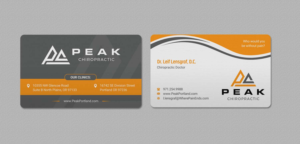 Business Card Design by INDIAN_Ashok for Peak Chiropractic | Design: #22394700