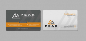 Business Card Design by INDIAN_Ashok for Peak Chiropractic | Design: #22394702