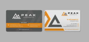 Business Card Design by INDIAN_Ashok for Peak Chiropractic | Design: #22394703