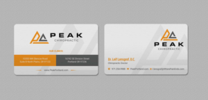 Business Card Design by INDIAN_Ashok for Peak Chiropractic | Design: #22394707
