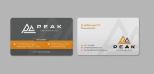 Business Card Design by INDIAN_Ashok for Peak Chiropractic | Design: #22394709