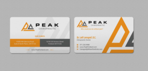 Business Card Design by INDIAN_Ashok for Peak Chiropractic | Design: #22394714
