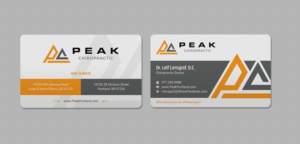 Business Card Design by INDIAN_Ashok for Peak Chiropractic | Design: #22394715