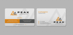 Business Card Design by INDIAN_Ashok for Peak Chiropractic | Design: #22394717