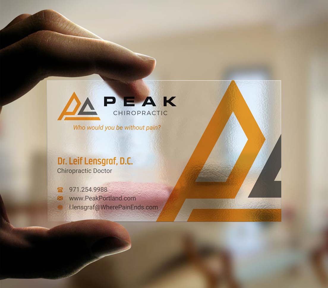 Business Card Design by INDIAN_Ashok for Peak Chiropractic | Design #22394726