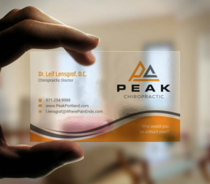 Business Card Design by INDIAN_Ashok for Peak Chiropractic | Design: #22394729