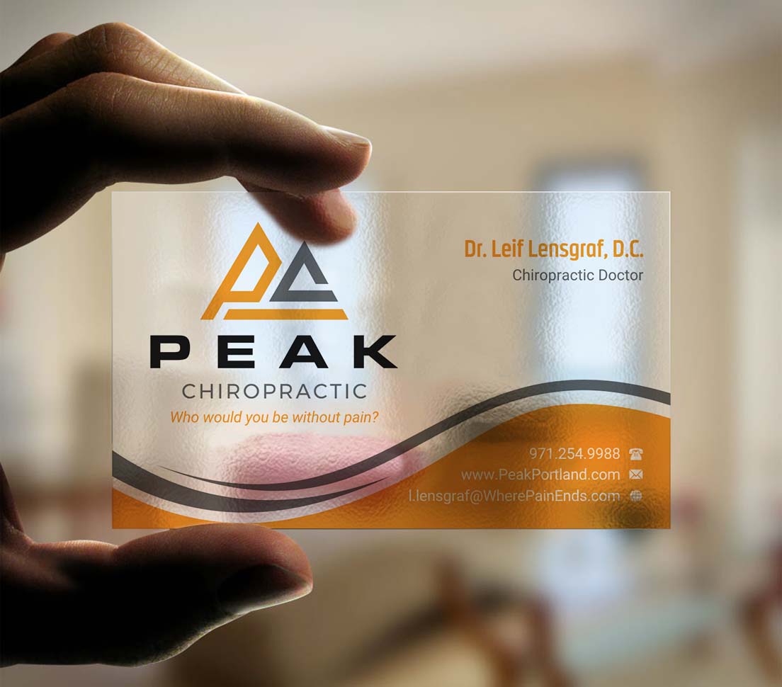 Business Card Design by INDIAN_Ashok for Peak Chiropractic | Design #22394730