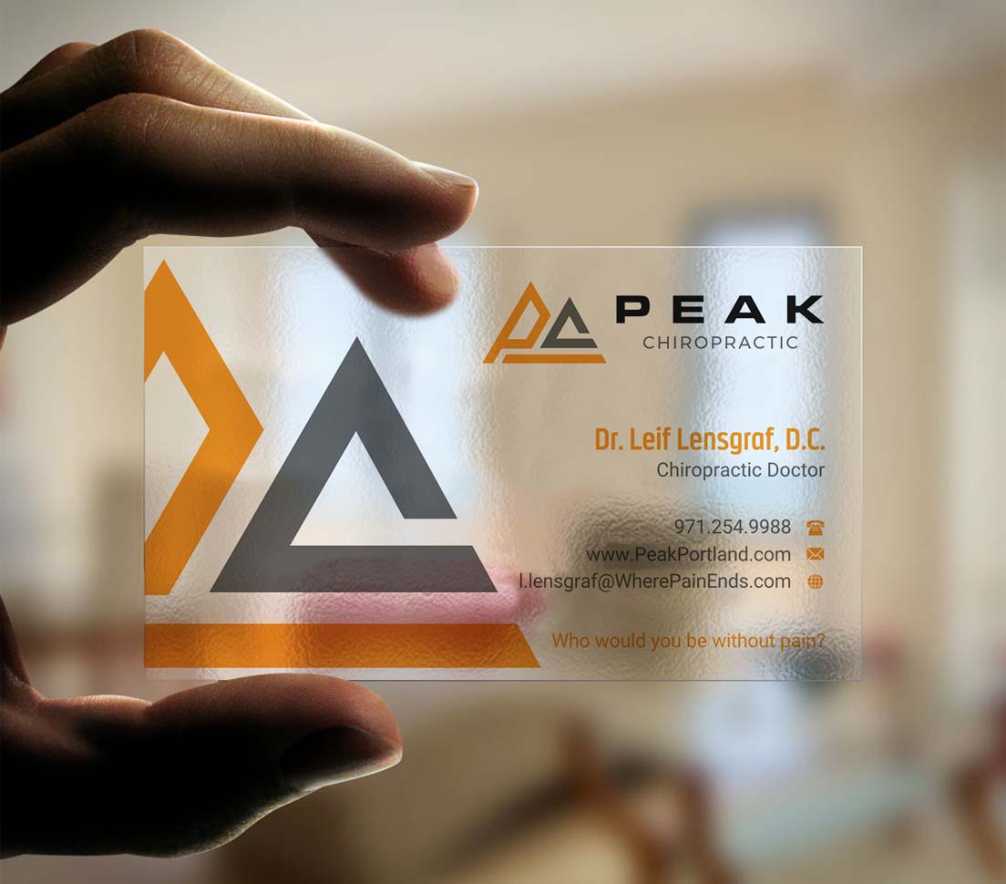 Business Card Design by INDIAN_Ashok for Peak Chiropractic | Design #22394731