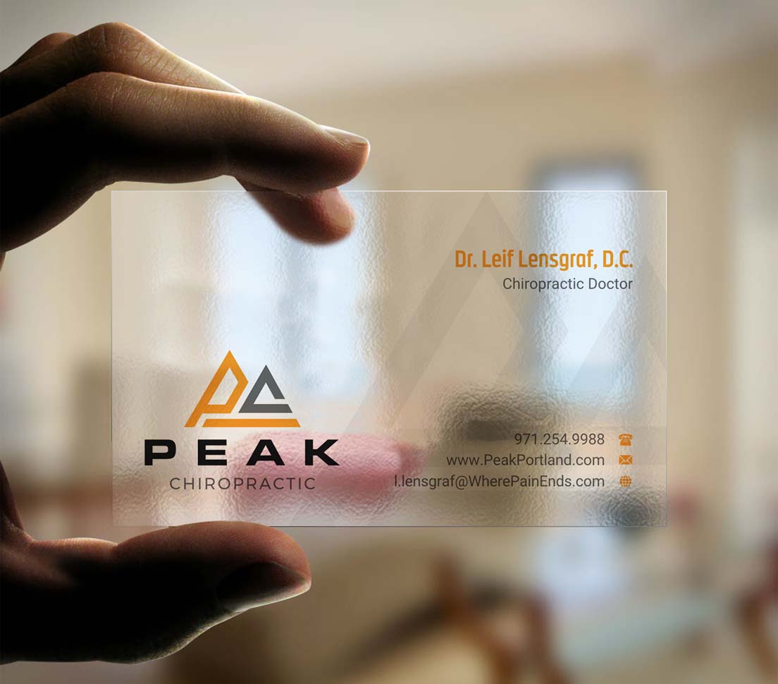 Business Card Design by INDIAN_Ashok for Peak Chiropractic | Design #22394732