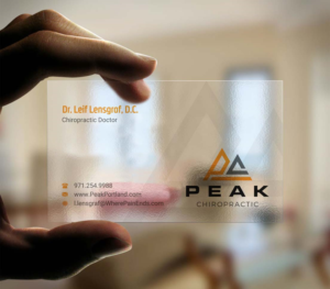 Business Card Design by INDIAN_Ashok for Peak Chiropractic | Design: #22394734