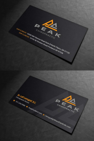 Business Card Design by INDIAN_Ashok for Peak Chiropractic | Design: #22395657