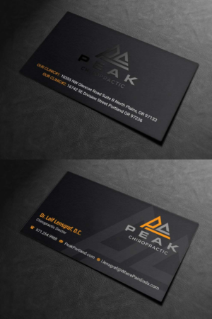 Business Card Design by INDIAN_Ashok for Peak Chiropractic | Design: #22395665