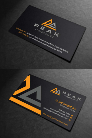 Business Card Design by INDIAN_Ashok for Peak Chiropractic | Design: #22395672