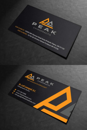 Business Card Design by INDIAN_Ashok for Peak Chiropractic | Design: #22395673