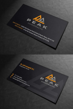 Business Card Design by INDIAN_Ashok for Peak Chiropractic | Design: #22395674