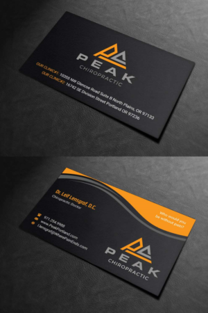 Business Card Design by INDIAN_Ashok for Peak Chiropractic | Design: #22395675