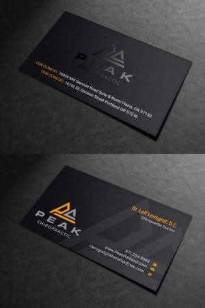 Visitenkarten-Design von INDIAN_Ashok für Peak Chiropractic | Design: #22395679