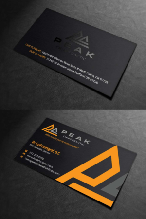 Visitenkarten-Design von INDIAN_Ashok für Peak Chiropractic | Design: #22395680