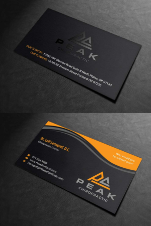 Business Card Design by INDIAN_Ashok for Peak Chiropractic | Design: #22395681