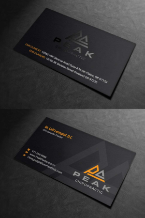 Visitenkarten-Design von INDIAN_Ashok für Peak Chiropractic | Design: #22395684