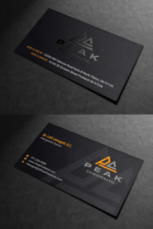 Business Card Design by INDIAN_Ashok for Peak Chiropractic | Design: #22395685