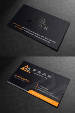 Business Card Design by INDIAN_Ashok for Peak Chiropractic | Design: #22395688