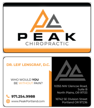 Visitenkarten-Design von HG Design-FL für Peak Chiropractic | Design: #22420691