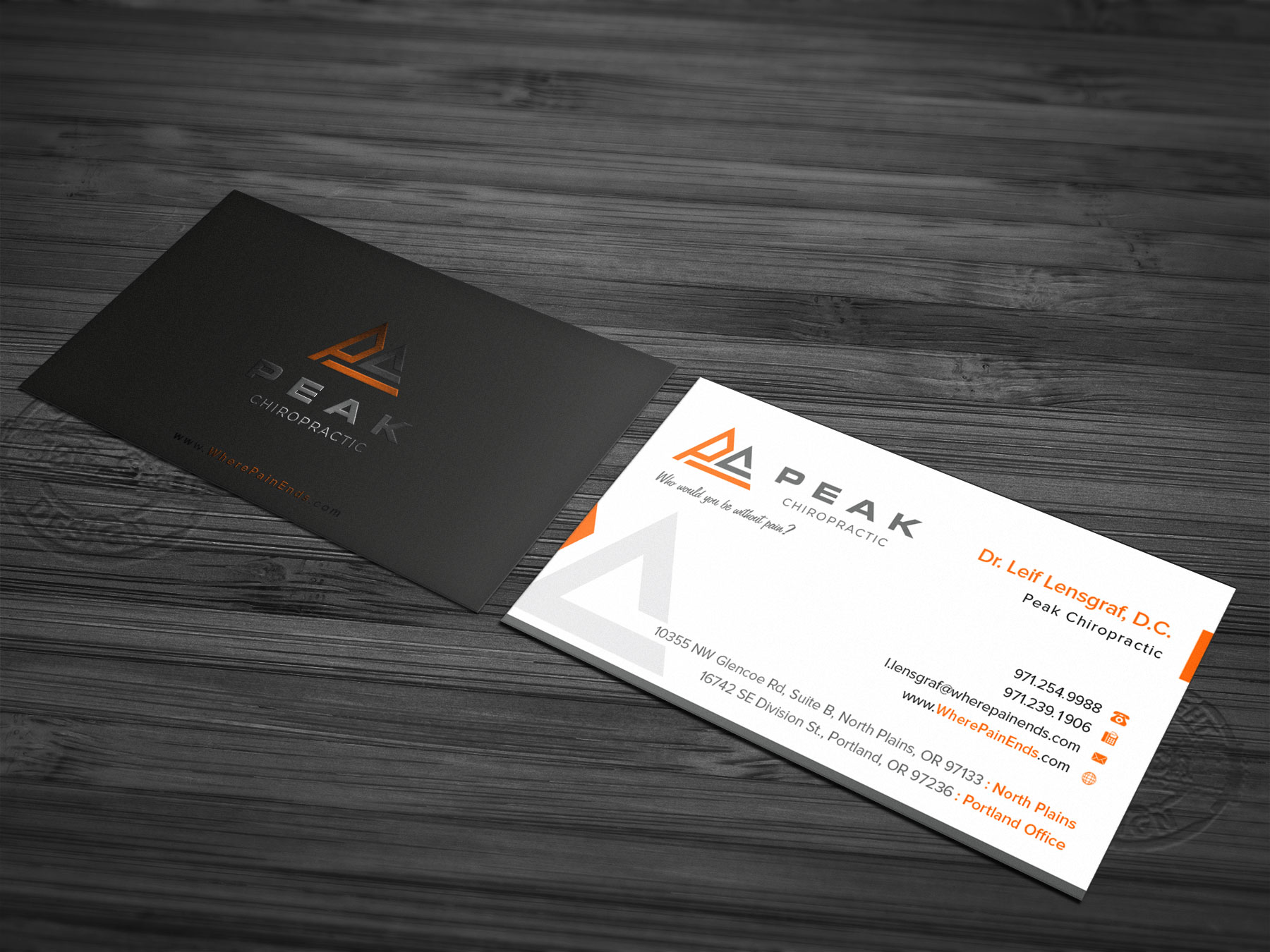 Diseño de Tarjeta de Presentación por KZTdesign para Peak Chiropractic | Diseño #22406358