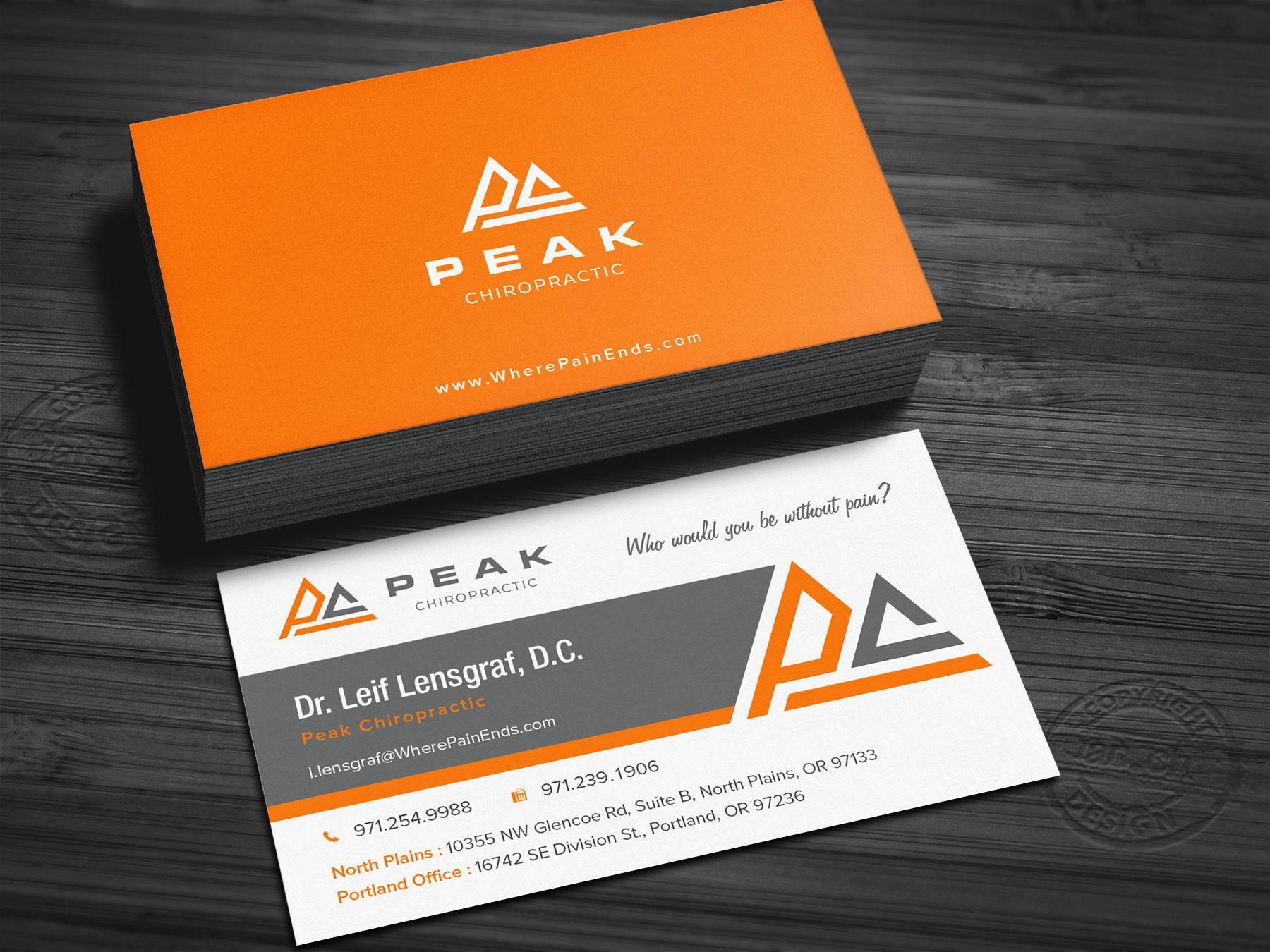 Business Card Design by KZTdesign for Peak Chiropractic | Design #22425290