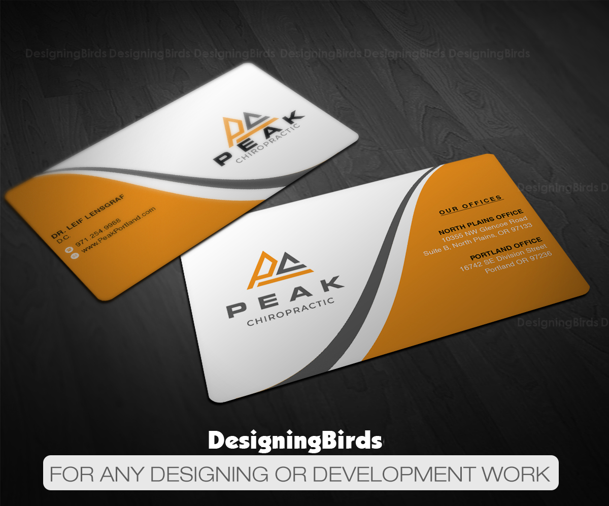 Design de Carte de Visite par Designing Birds pour Peak Chiropractic | Design #22405790