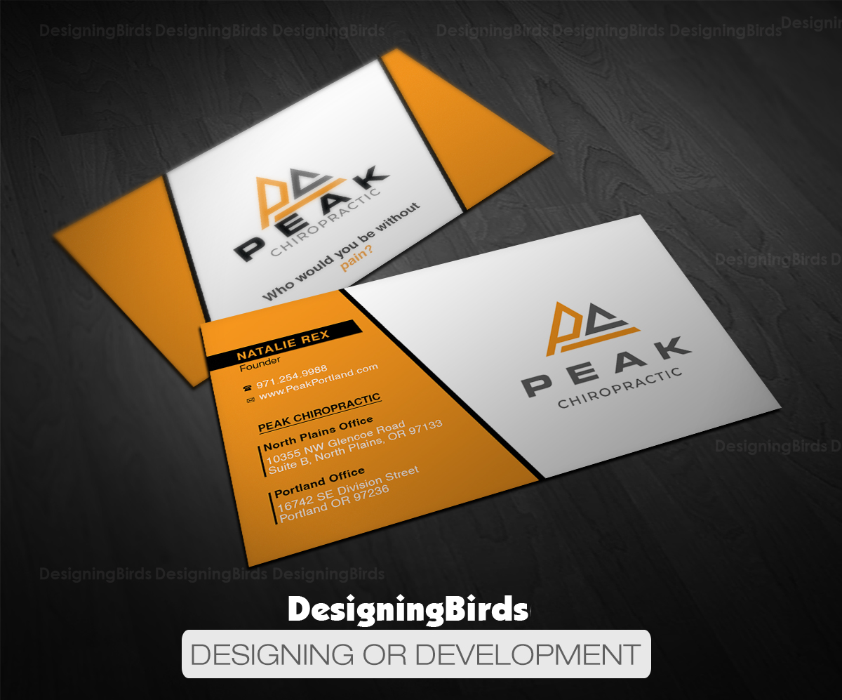 Diseño de Tarjeta de Presentación por Designing Birds para Peak Chiropractic | Diseño #22431281