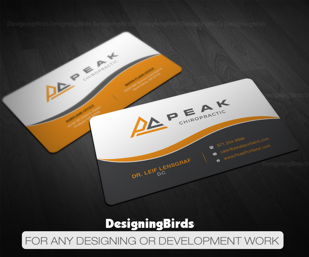 Diseño de Tarjeta de Presentación por Designing Birds para Peak Chiropractic | Diseño #22459113