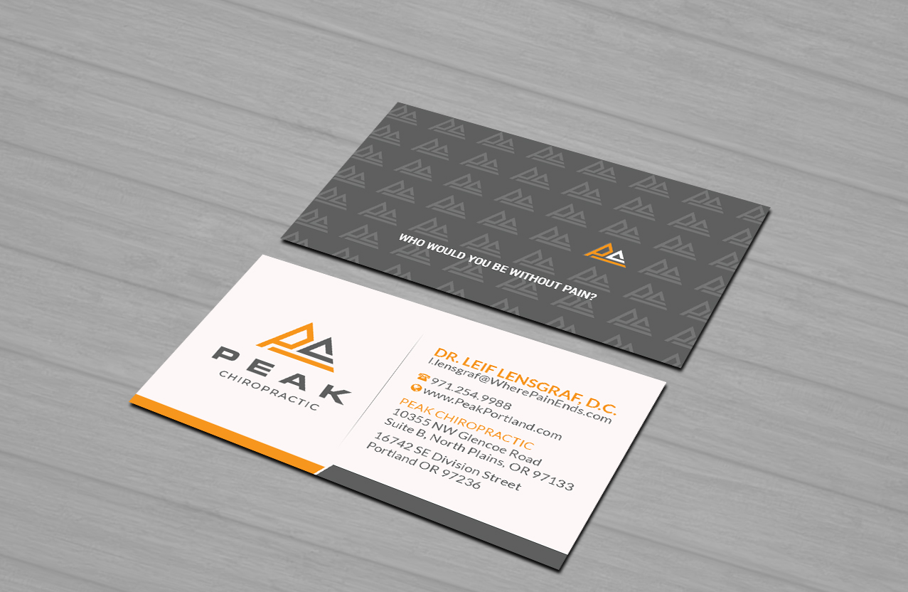 Business Card Design by Creations Box 2015 for Peak Chiropractic | Design #22405468