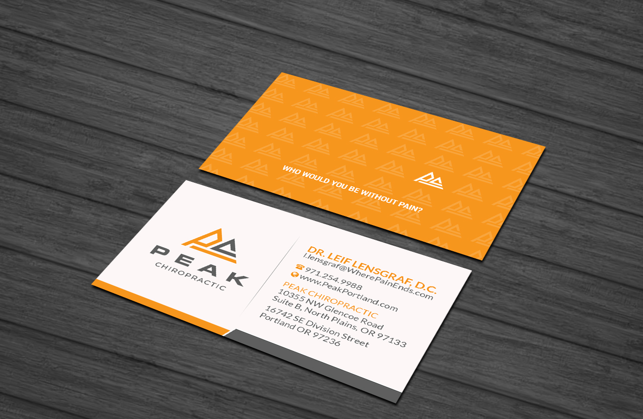 Business Card Design by Creations Box 2015 for Peak Chiropractic | Design #22405469