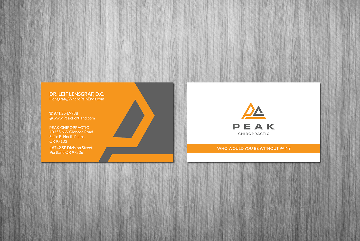 Business Card Design by Creations Box 2015 for Peak Chiropractic | Design #22405495