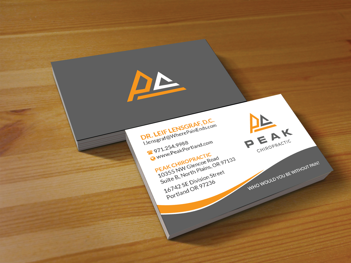 Business Card Design by Creations Box 2015 for Peak Chiropractic | Design #22405610