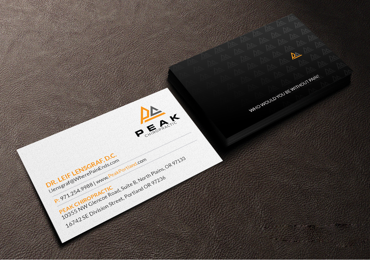 Business Card Design by Creations Box 2015 for Peak Chiropractic | Design #22405611
