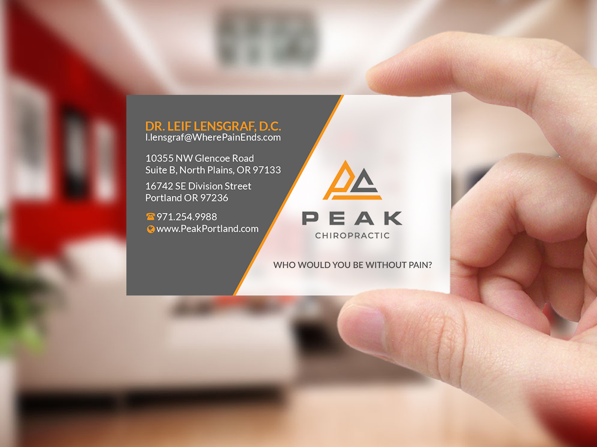 Business Card Design by Creations Box 2015 for Peak Chiropractic | Design #22405613