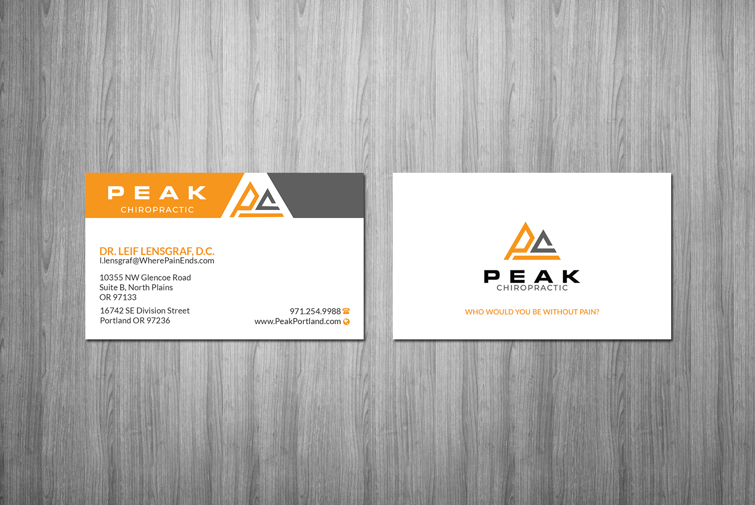 Design de Carte de Visite par Creations Box 2015 pour Peak Chiropractic | Design #22415899