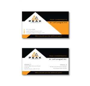 Business Card Design by instudio for Peak Chiropractic | Design: #22401145